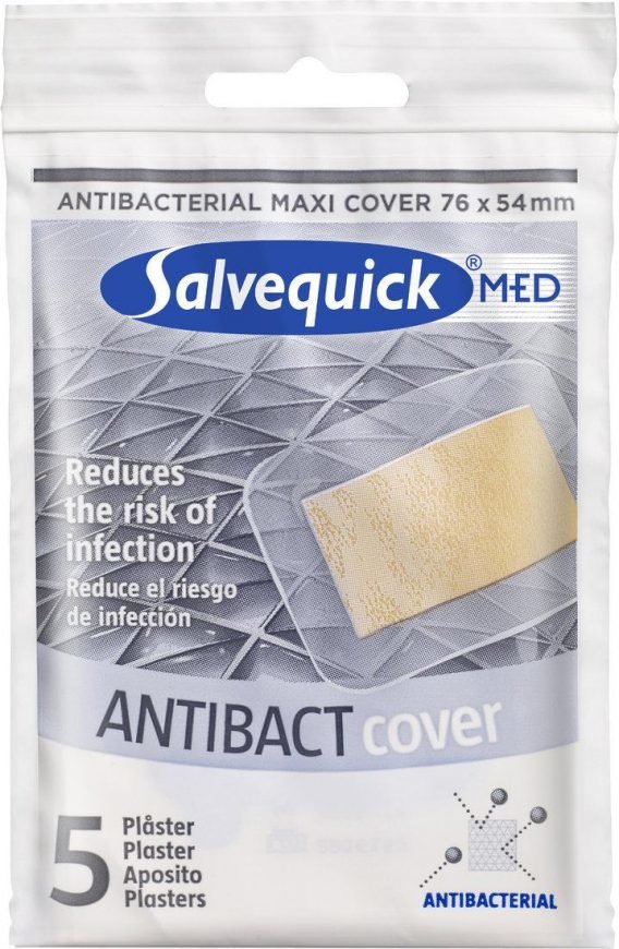 Salvequick Med Antibact Cover Laastari 5 Kpl