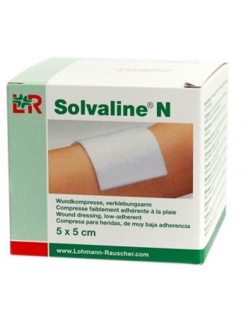 Solvaline N Sårkompress 5cm X 5cm 25 kpl