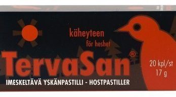 TervaSan Imeskeltävä Yskänpastilli 20 kpl