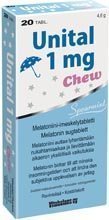 Unital Chew 1 mg melatoniini 50 tablettia
