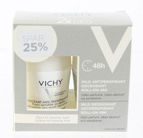 Vichy Antiperspirant Deo 48h 2 Kpl Pakkaus Hajusteeton