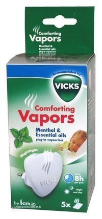 Vicks Vapors eteeristen öljyjen höyrystin