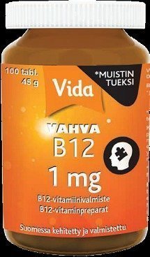 Vida Vahva B12-vitamiini 1 mg 100 Imeskelytablettia