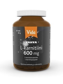 Vida Vahva L-Karnitiini 600 mg 80 tabl.