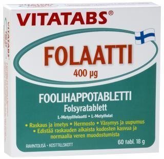 Vitatabs Folaatti foolihappovalmiste 60 tablettia