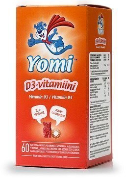 Yomi D3-vitamiini Vadelmanalle 60 kpl
