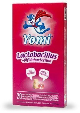 Yomi Lactobacillus + Bifidobacterium Vanilja-Valkosuklaanalle 20 kpl